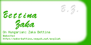 bettina zaka business card